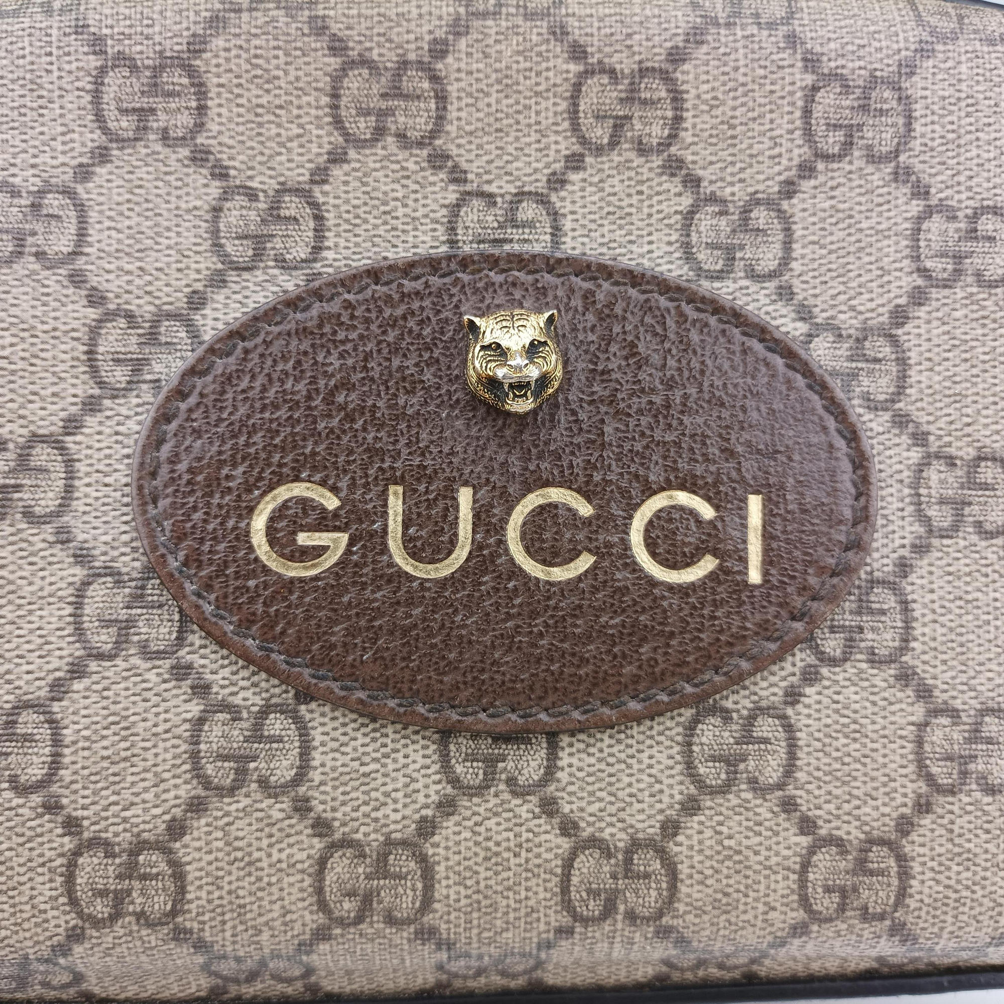 Pre-owned Gucci Neo Vintage Messenger beige×brown PVC coated canvas × leather 476466 shoulderbag | stylenewstar