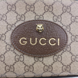 Pre-owned Gucci Neo Vintage Messenger beige×brown PVC coated canvas × leather 476466 shoulderbag | stylenewstar