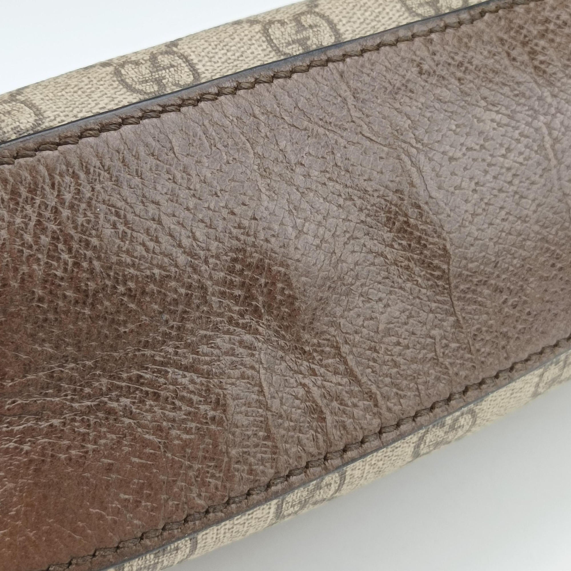 Pre-owned Gucci Neo Vintage Messenger beige×brown PVC coated canvas × leather 476466 shoulderbag | stylenewstar
