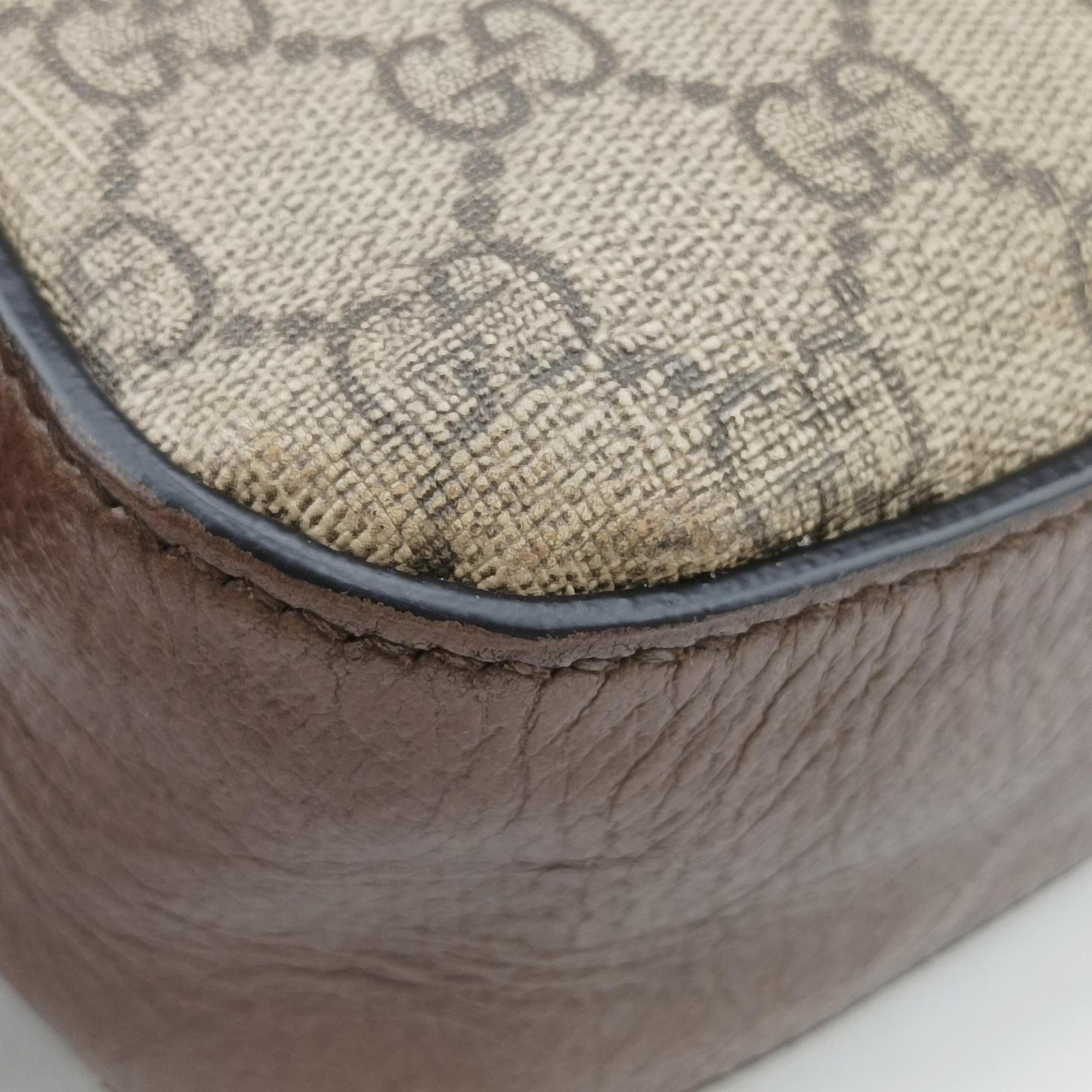Pre-owned Gucci Neo Vintage Messenger beige×brown PVC coated canvas × leather 476466 shoulderbag | stylenewstar