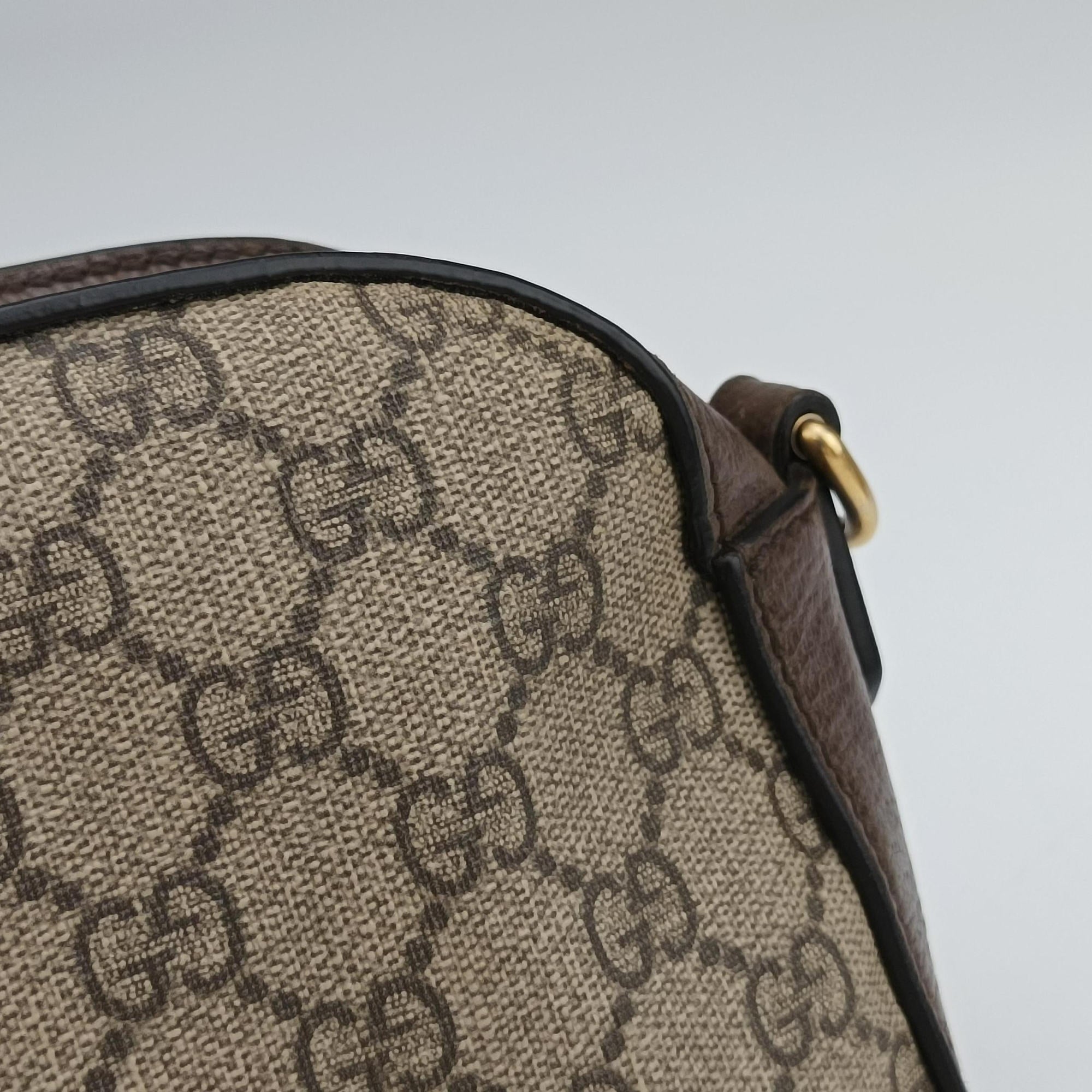 Pre-owned Gucci Neo Vintage Messenger beige×brown PVC coated canvas × leather 476466 shoulderbag | stylenewstar