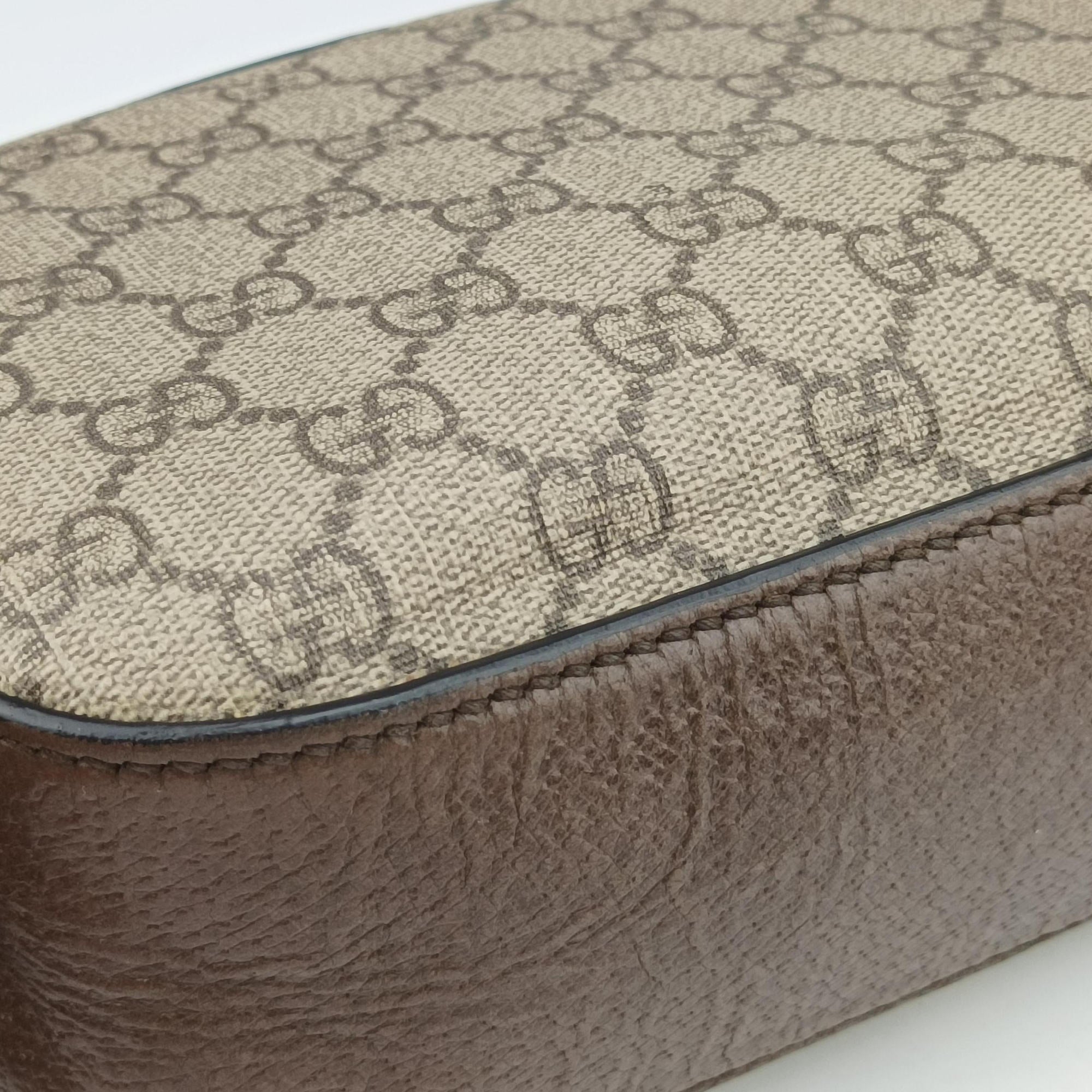 Pre-owned Gucci Neo Vintage Messenger beige×brown PVC coated canvas × leather 476466 shoulderbag | stylenewstar