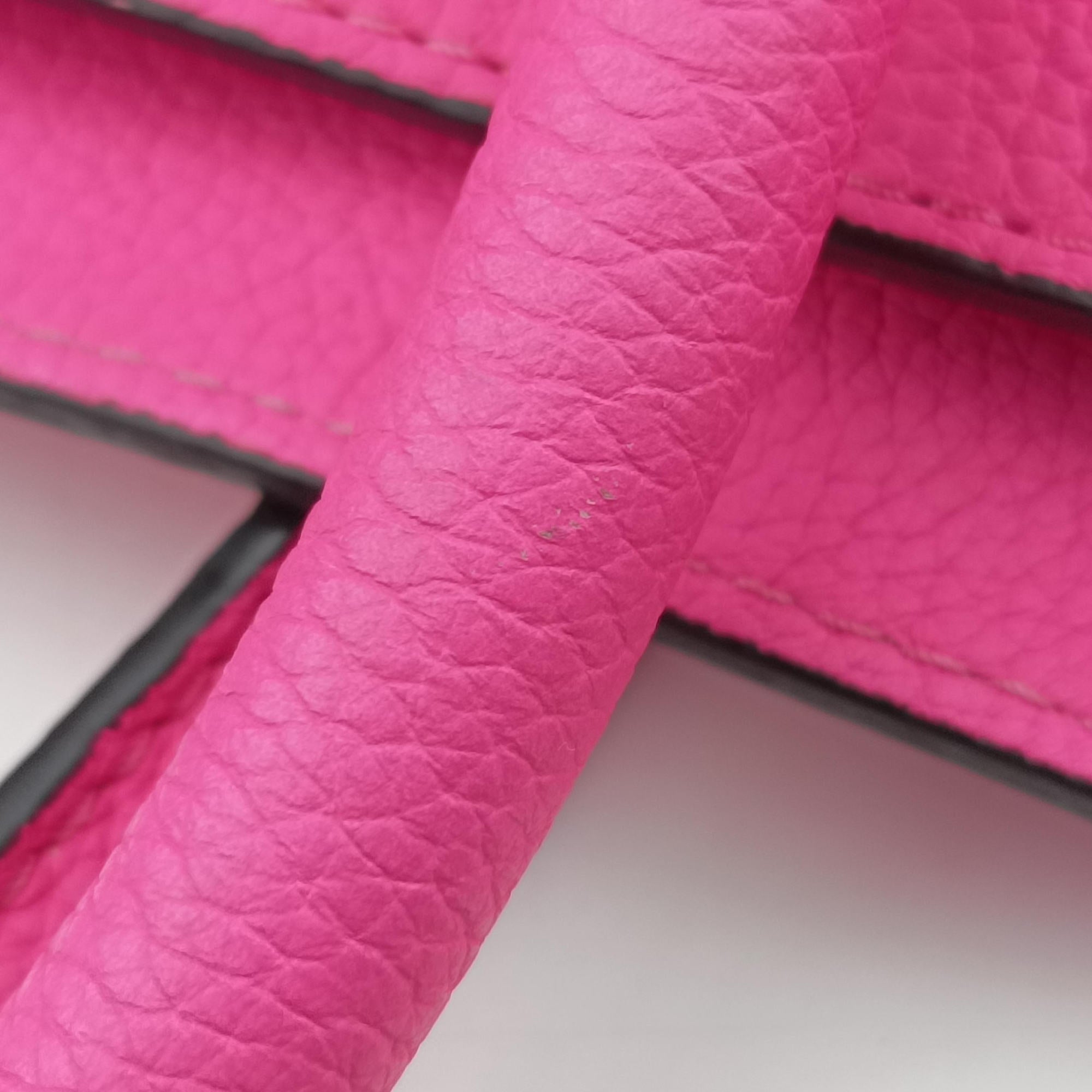 Pre-owned Celine Luggage Mini Shopper Pink Leather  handbag | stylenewstar