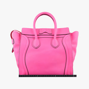 Pre-owned Celine Luggage Mini Shopper Pink Leather  handbag | stylenewstar