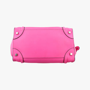 Pre-owned Celine Luggage Mini Shopper Pink Leather  handbag | stylenewstar
