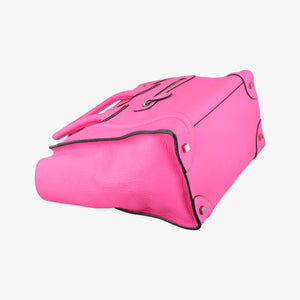 Pre-owned Celine Luggage Mini Shopper Pink Leather  handbag | stylenewstar
