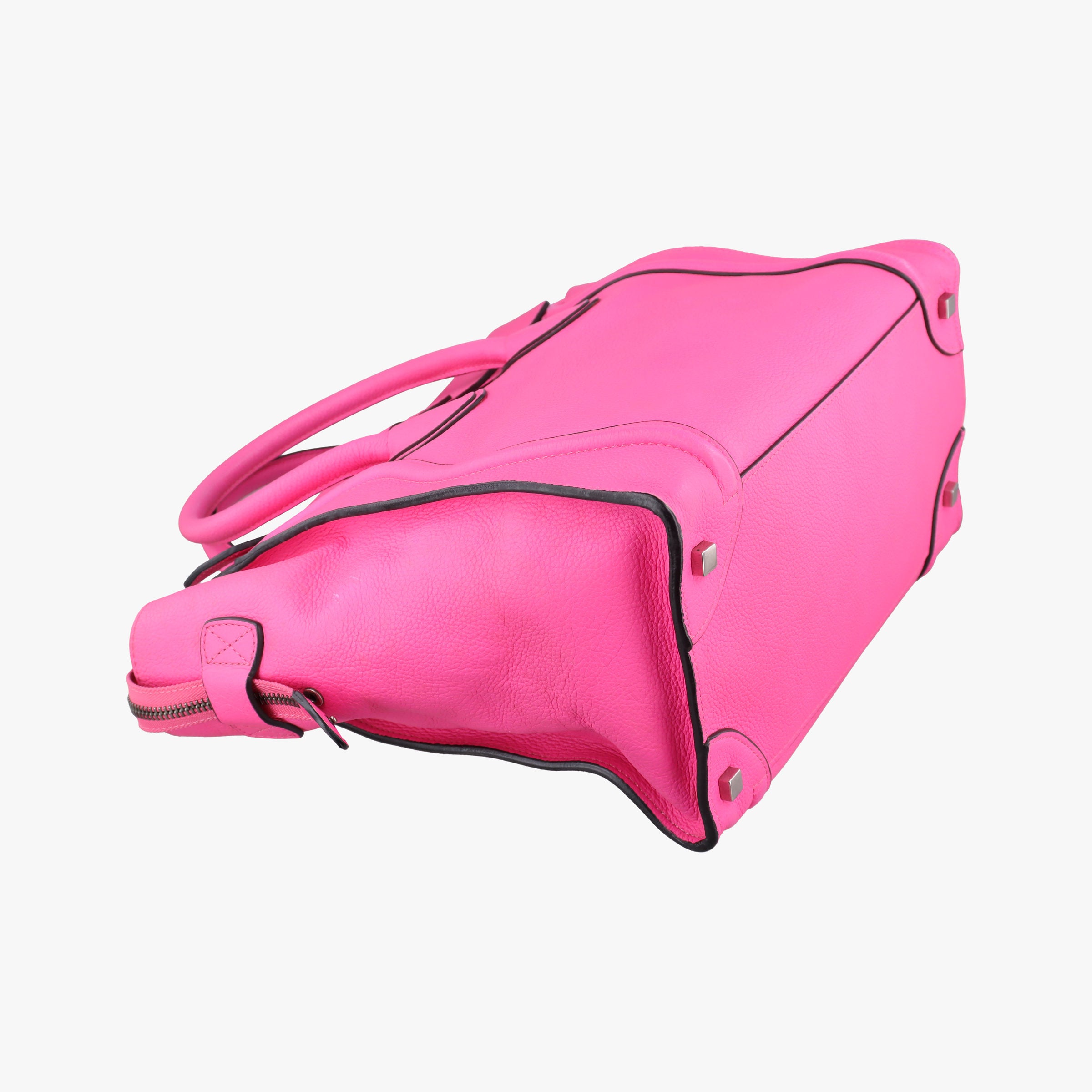 Pre-owned Celine Luggage Mini Shopper Pink Leather  handbag | stylenewstar