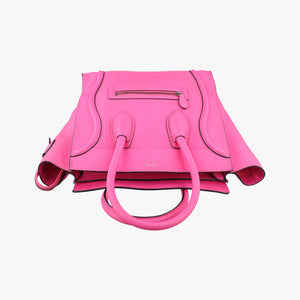 Pre-owned Celine Luggage Mini Shopper Pink Leather  handbag | stylenewstar