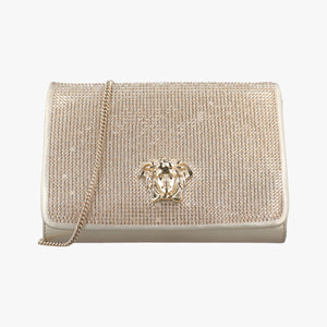 Pre-owned VERSACE medusa Golden Leather  shoulderbag | stylenewstar