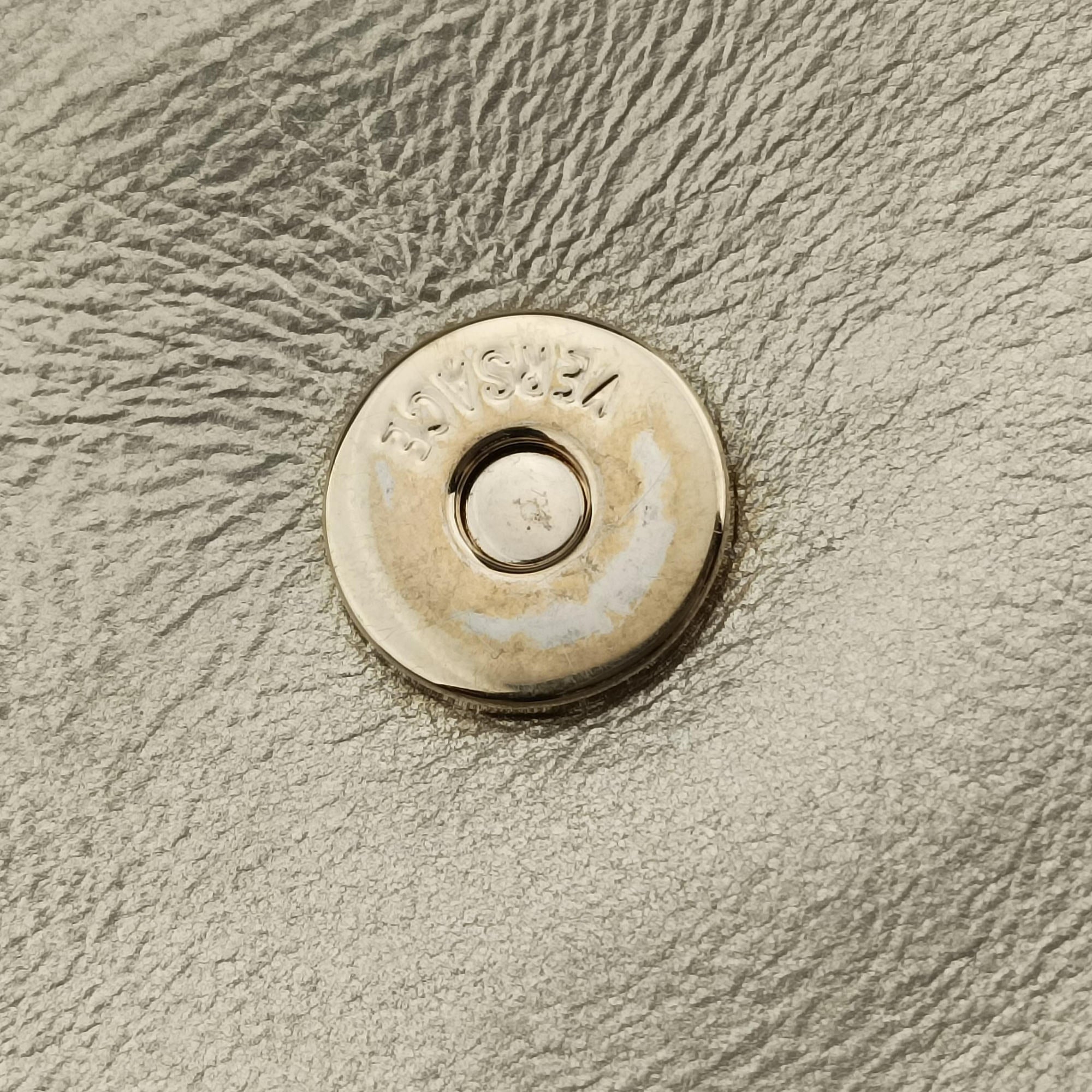 Pre-owned VERSACE medusa Golden Leather  shoulderbag | stylenewstar