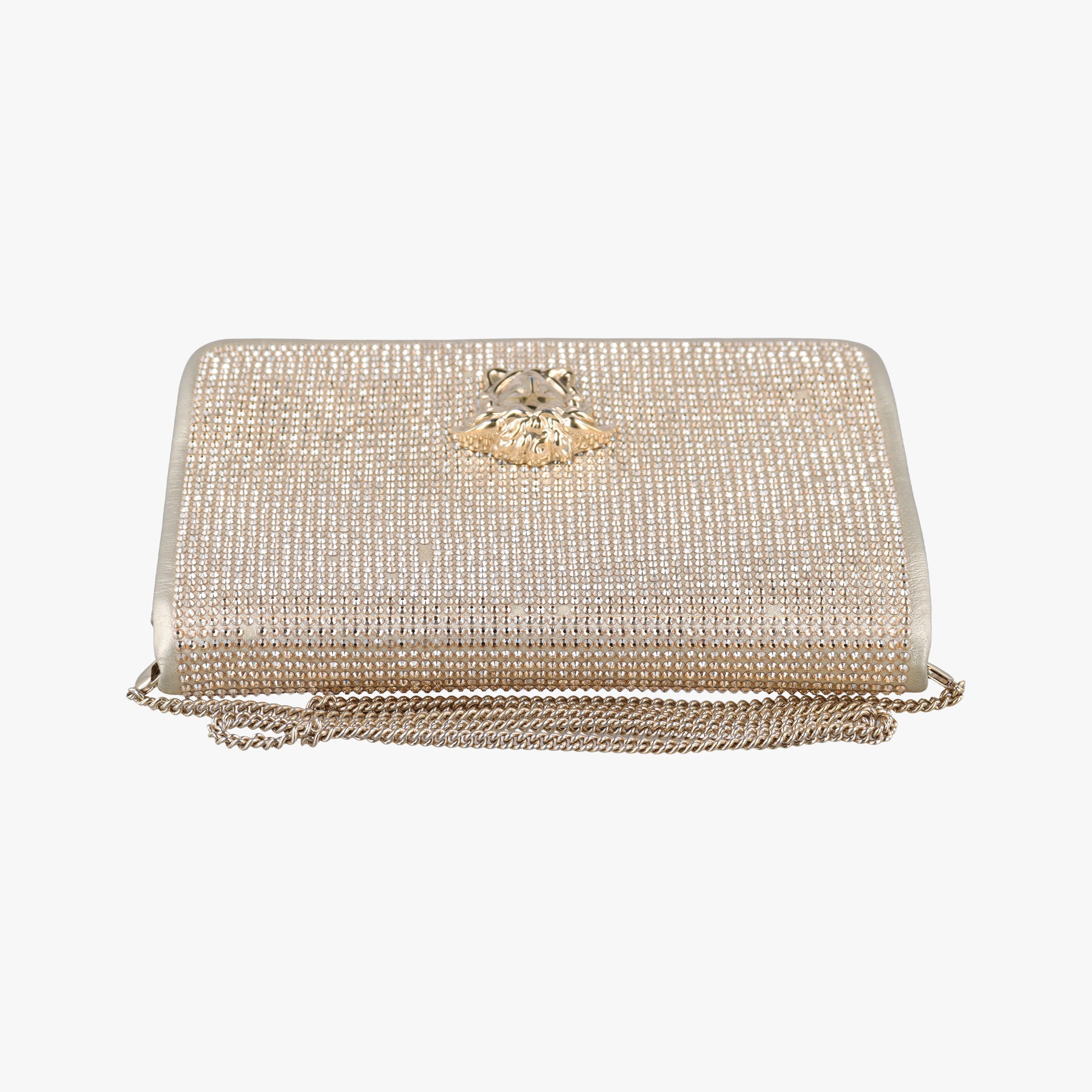Pre-owned VERSACE medusa Golden Leather  shoulderbag | stylenewstar