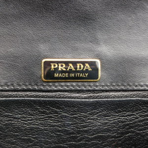 Secondhand Prada Cahier Black Leather×SAFFIANO Leather 1BD045 shoulderbag | stylenewstar