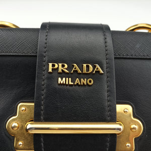 Secondhand Prada Cahier Black Leather×SAFFIANO Leather 1BD045 shoulderbag | stylenewstar