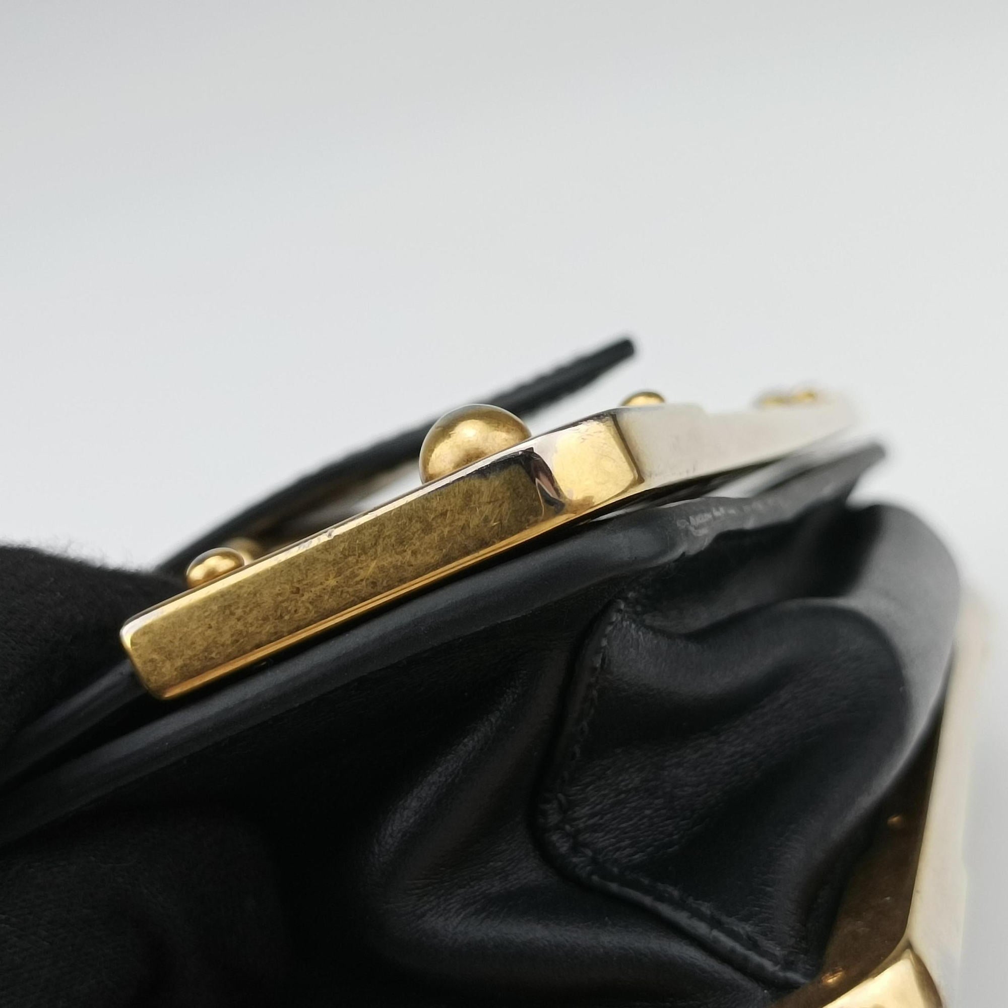Secondhand Prada Cahier Black Leather×SAFFIANO Leather 1BD045 shoulderbag | stylenewstar