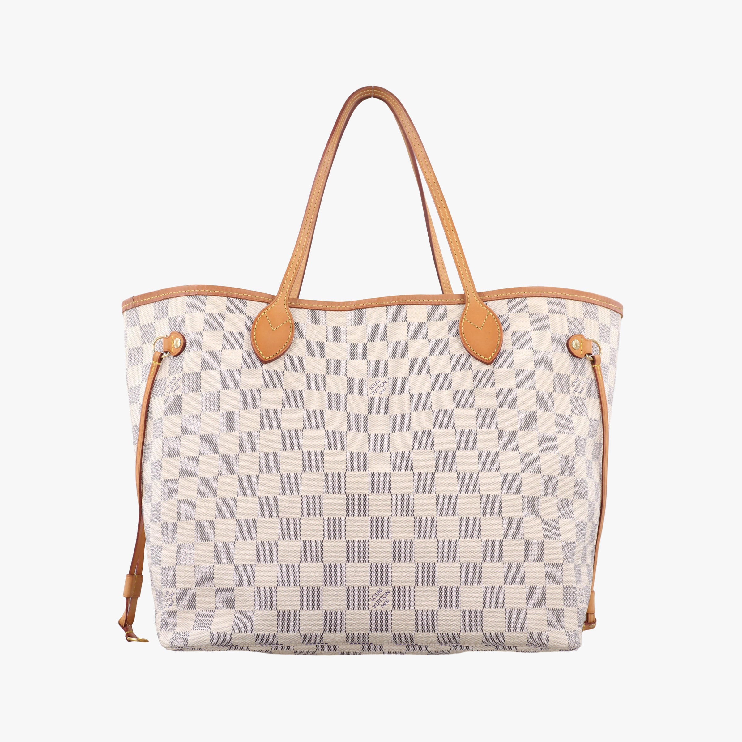 Pre-owned Louis Vuitton Neverfull MM Azur Damier Canvas N51107 handbag | stylenewstar