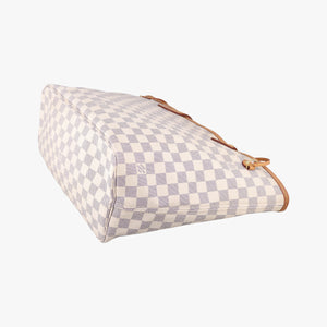 Pre-owned Louis Vuitton Neverfull MM Azur Damier Canvas N51107 handbag | stylenewstar