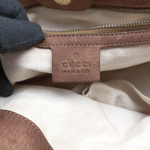 Pre-owned Gucci GG Running Brown GGCanvas×Leather 247183 shoulderbag | stylenewstar