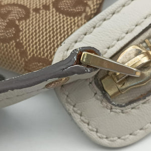 Pre-owned Gucci GG Abbey Brown Canvas×Leather 189828 shoulderbag | stylenewstar