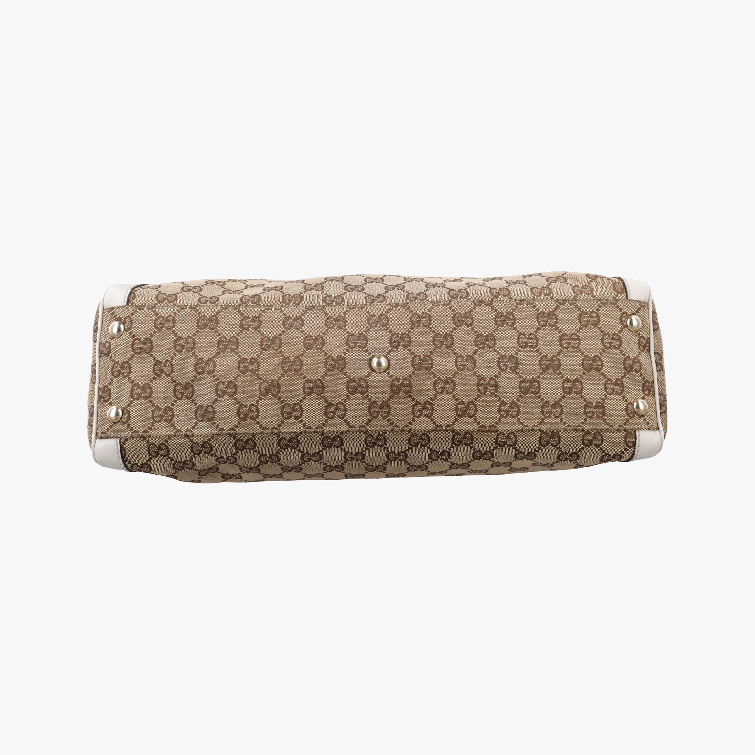Pre-owned Gucci GG Abbey Brown Canvas×Leather 189828 shoulderbag | stylenewstar