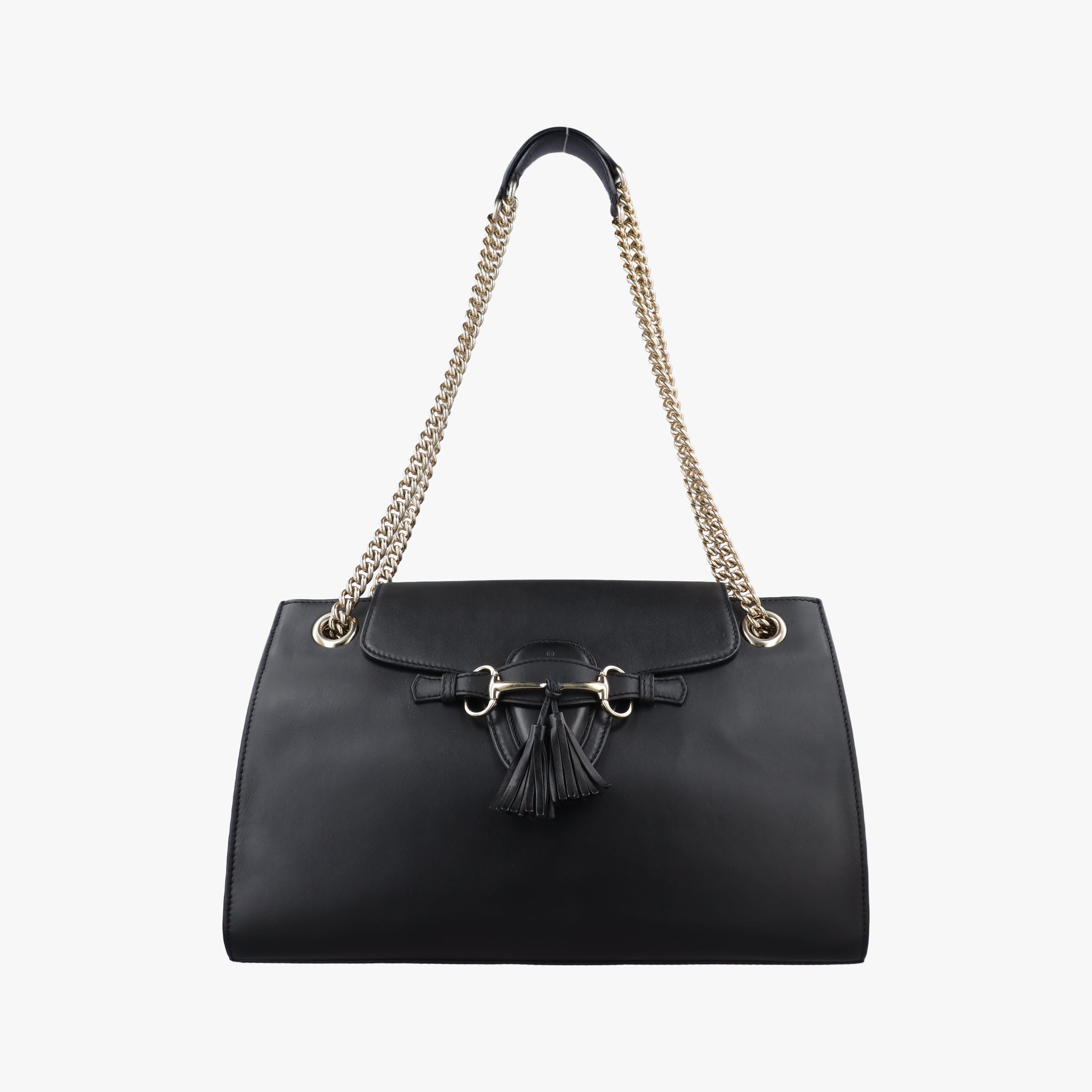 Pre-owned Gucci Emily Black Leather 295403 shoulderbag | stylenewstar