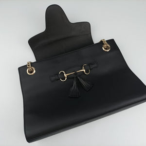 Pre-owned Gucci Emily Black Leather 295403 shoulderbag | stylenewstar