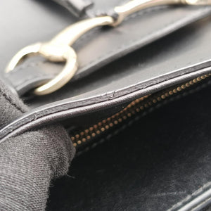 Pre-owned Gucci Emily Black Leather 295403 shoulderbag | stylenewstar