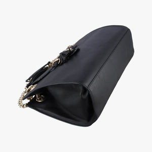 Pre-owned Gucci Emily Black Leather 295403 shoulderbag | stylenewstar
