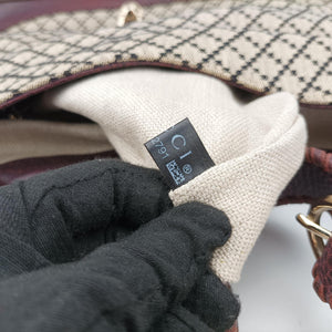 Pre-owned Gucci New Jackie Beige × Bordeaux canvas×leather 246907 shoulderbag | stylenewstar