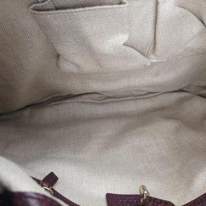 Pre-owned Gucci New Jackie Beige × Bordeaux canvas×leather 246907 shoulderbag | stylenewstar