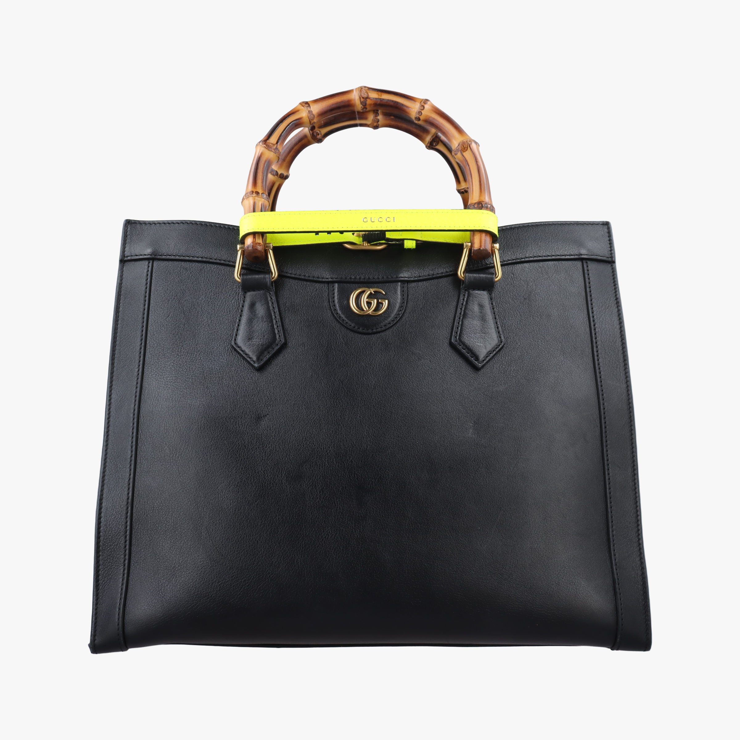 Pre-owned Gucci Bamboo Black Leather 655658 handbag | stylenewstar