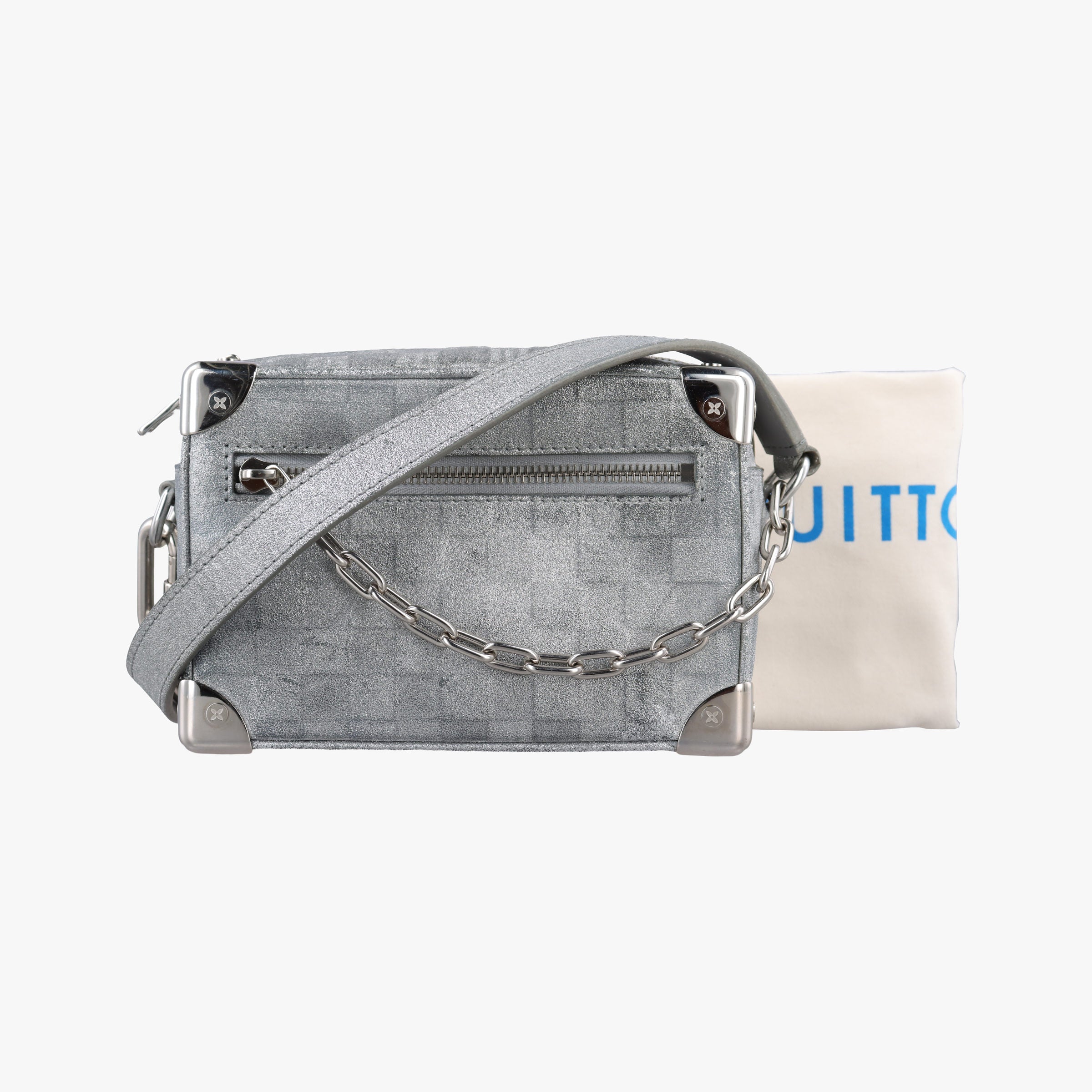 Pre-owned Louis Vuitton Mini Soft Trunk Silver Leather M59726 shoulderbag | stylenewstar