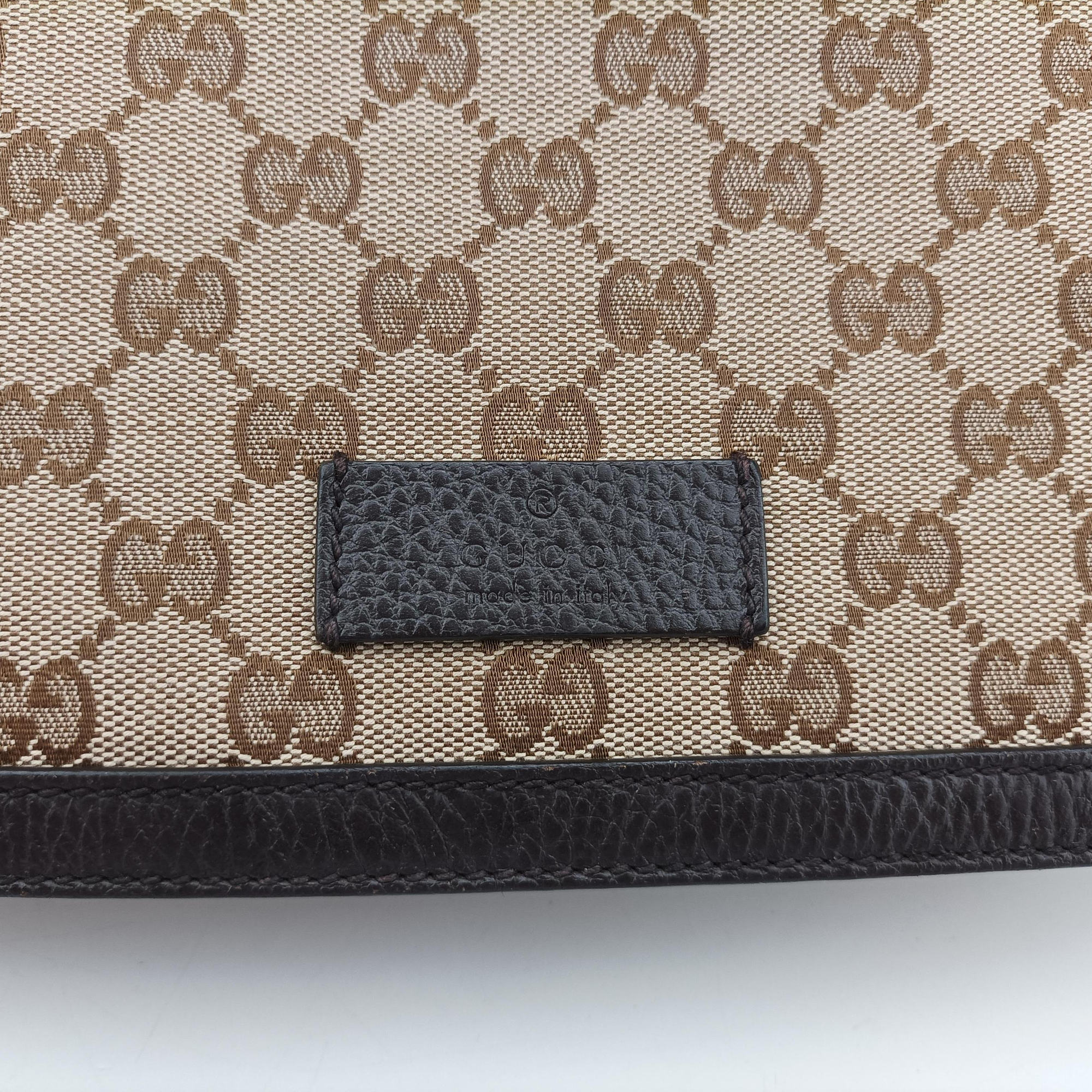 Vintage Gucci messenger Beige × brown GG canvas×Leather 449171 shoulderbag | stylenewstar