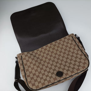 Vintage Gucci messenger Beige × brown GG canvas×Leather 449171 shoulderbag | stylenewstar