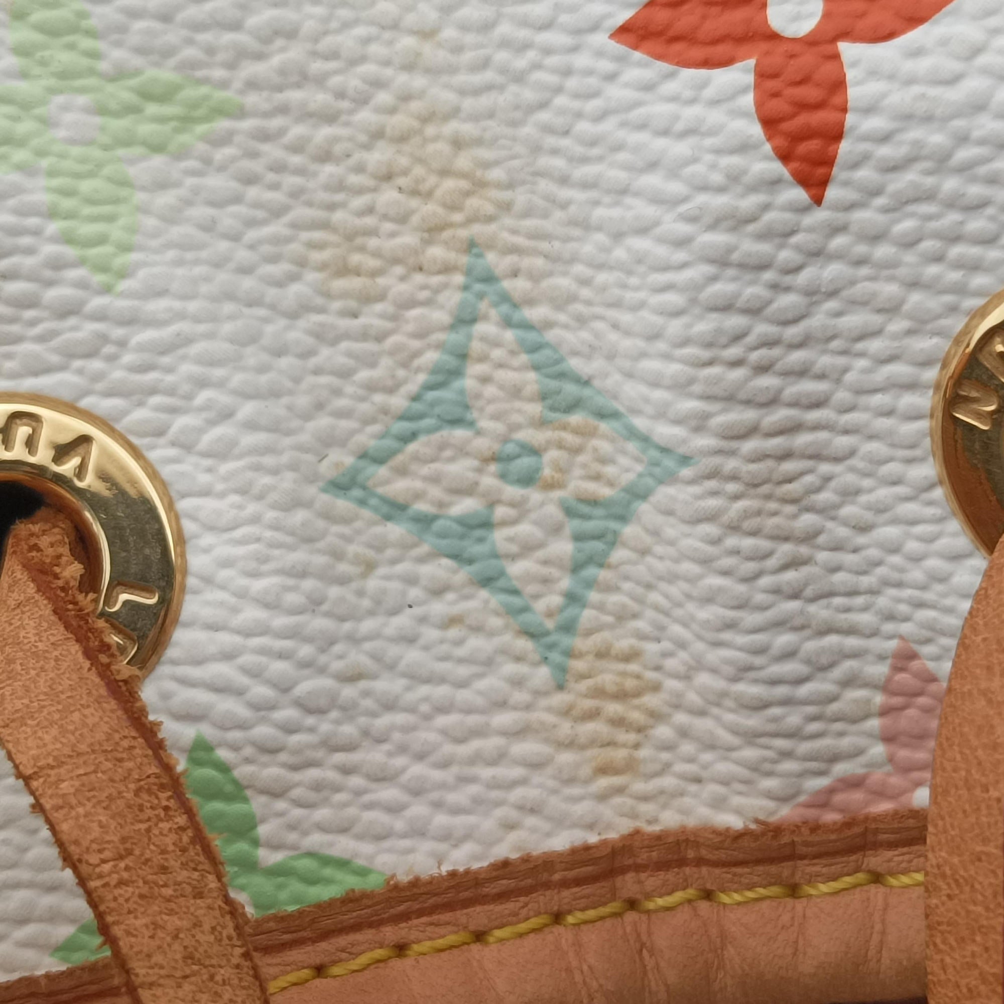 Vintage Louis Vuitton Petit NOe white Monogram Multicolor M42229 shoulderbag | stylenewstar