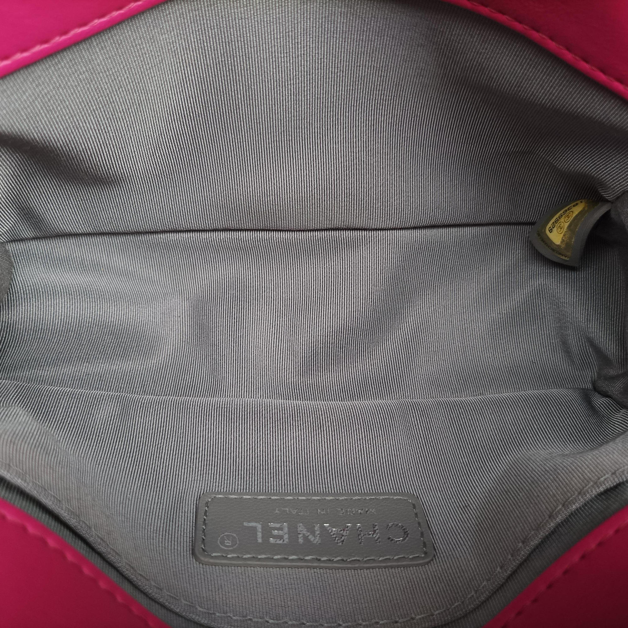 Pre-owned Chanel BOY CHANEL Rose velour A67416 shoulderbag | stylenewstar