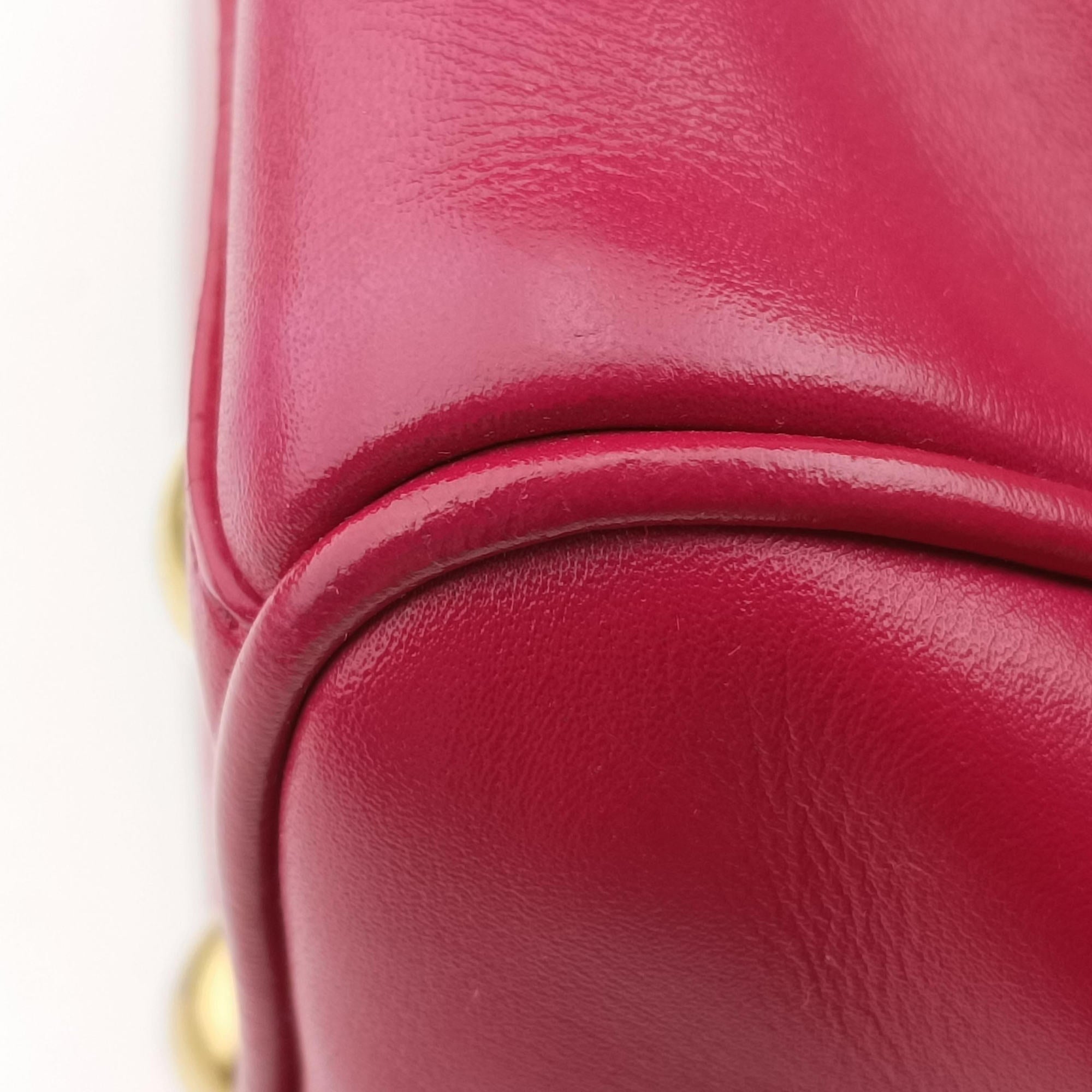 Pre-owned Yves Saint Laurent CLASSIC BABY DUFFLE Rose Leather 330958 shoulderbag | stylenewstar