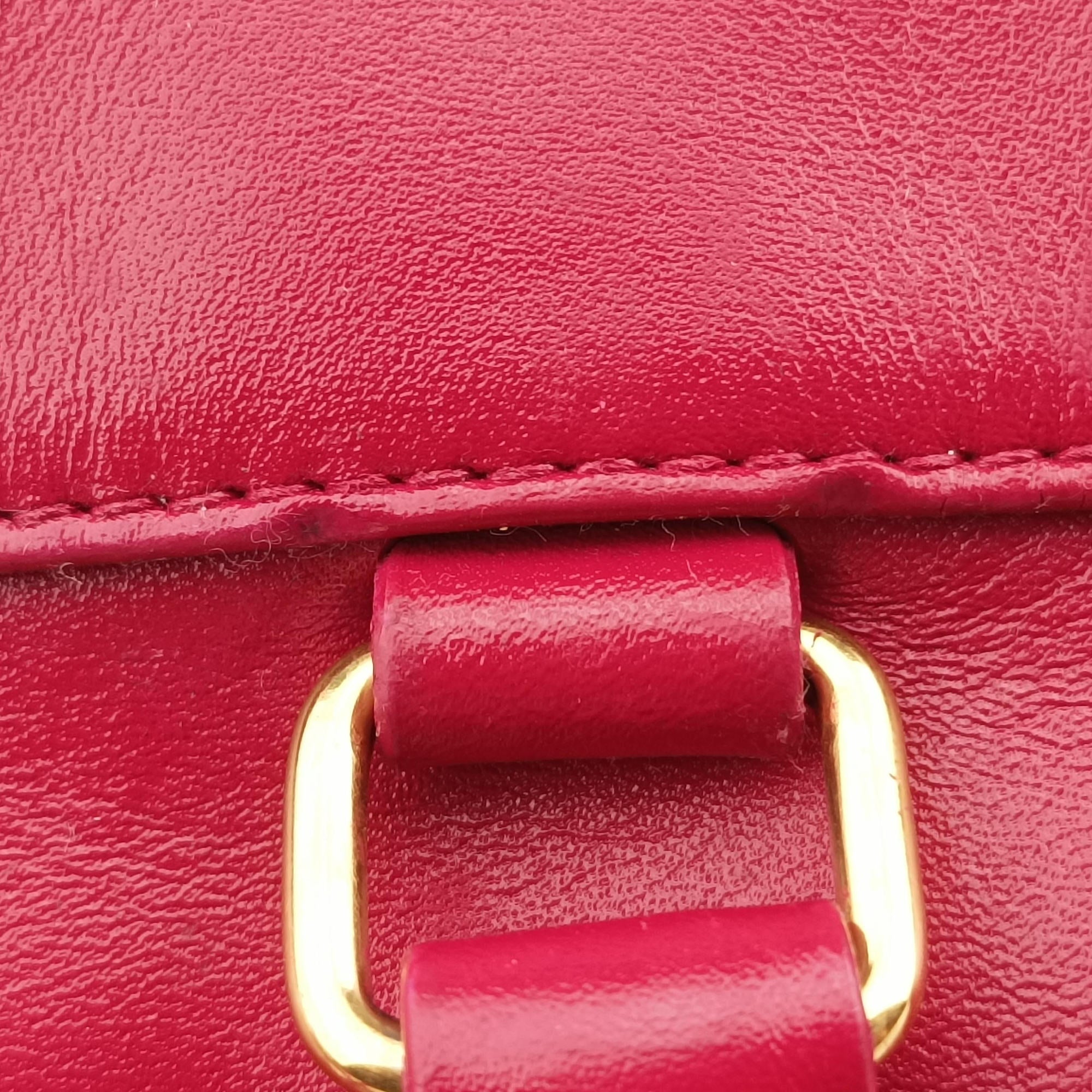 Pre-owned Yves Saint Laurent CLASSIC BABY DUFFLE Rose Leather 330958 shoulderbag | stylenewstar