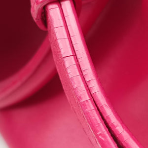 Pre-owned Yves Saint Laurent CLASSIC BABY DUFFLE Rose Leather 330958 shoulderbag | stylenewstar
