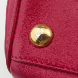 Pre-owned Yves Saint Laurent CLASSIC BABY DUFFLE Rose Leather 330958 shoulderbag | stylenewstar