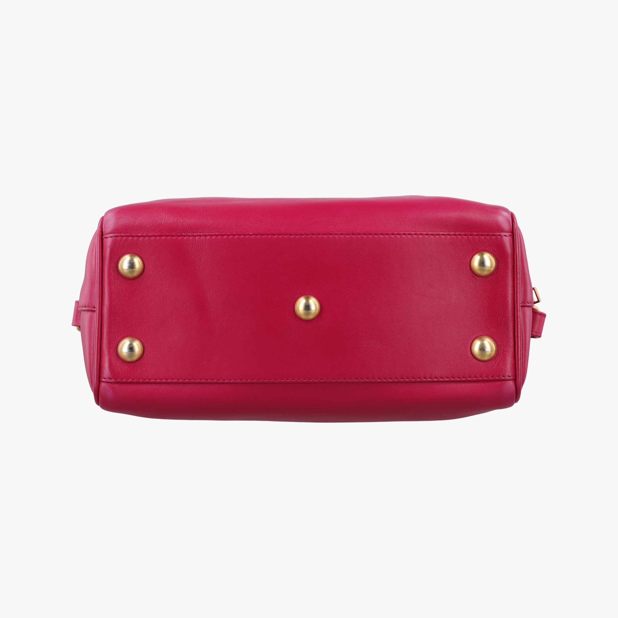 Pre-owned Yves Saint Laurent CLASSIC BABY DUFFLE Rose Leather 330958 shoulderbag | stylenewstar