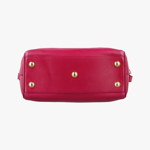 Pre-owned Yves Saint Laurent CLASSIC BABY DUFFLE Rose Leather 330958 shoulderbag | stylenewstar