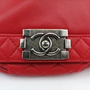 Secondhand Chanel BOY CHANEL Red Leather A67946 shoulderbag | stylenewstar