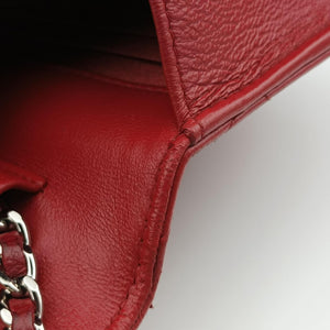 Secondhand Chanel Matelasse coco mark Red lambskin A33814 shoulderbag | stylenewstar