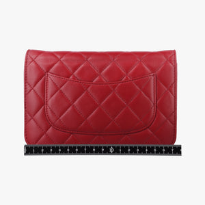 Secondhand Chanel Matelasse coco mark Red lambskin A33814 shoulderbag | stylenewstar