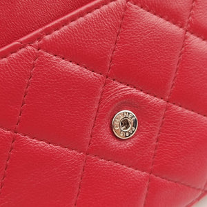 Secondhand Chanel Matelasse coco mark Red lambskin A33814 shoulderbag | stylenewstar