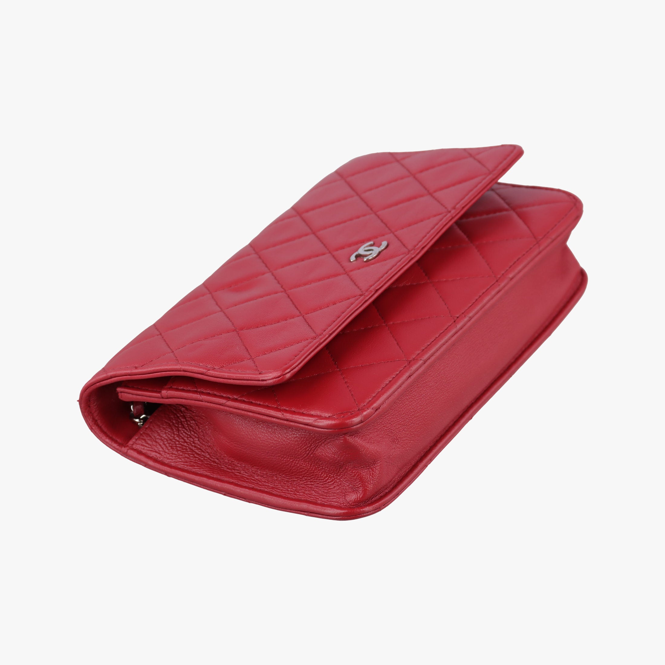 Secondhand Chanel Matelasse coco mark Red lambskin A33814 shoulderbag | stylenewstar