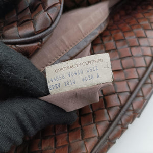 Secondhand Bottega Veneta Intrecciato Brown lambskin  handbag | stylenewstar