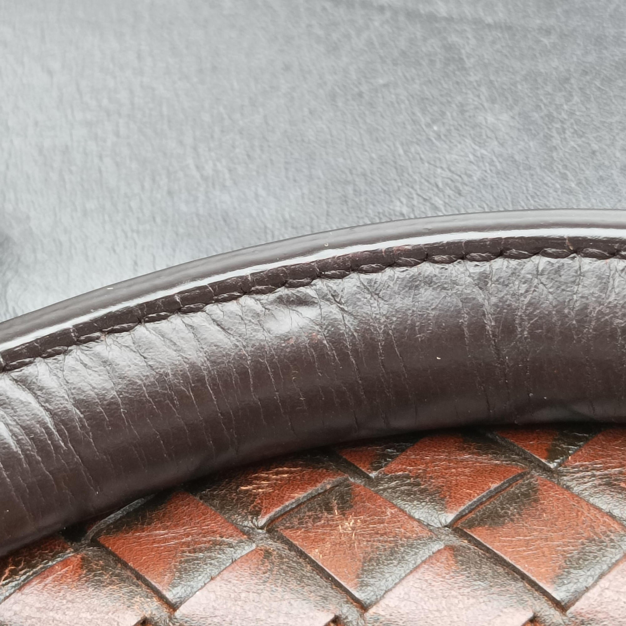 Secondhand Bottega Veneta Intrecciato Brown lambskin  handbag | stylenewstar