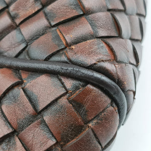 Secondhand Bottega Veneta Intrecciato Brown lambskin  handbag | stylenewstar