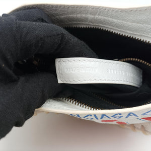 Pre-owned Balenciaga Classic Mini City Graffiti White×Multicolor Arena Lambskin  300295 shoulderbag | stylenewstar